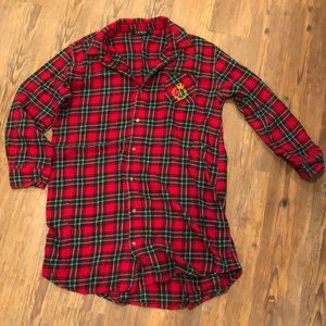 Ralph Lauren Plaid Flannel Sleep Shirt
